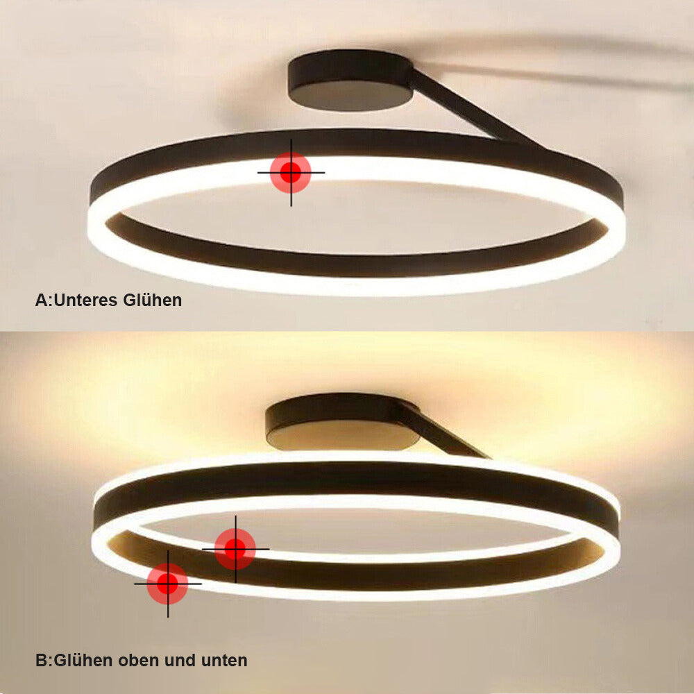 Contemporary Ring LED Ceiling Light Stylish and Adjustable Brightness