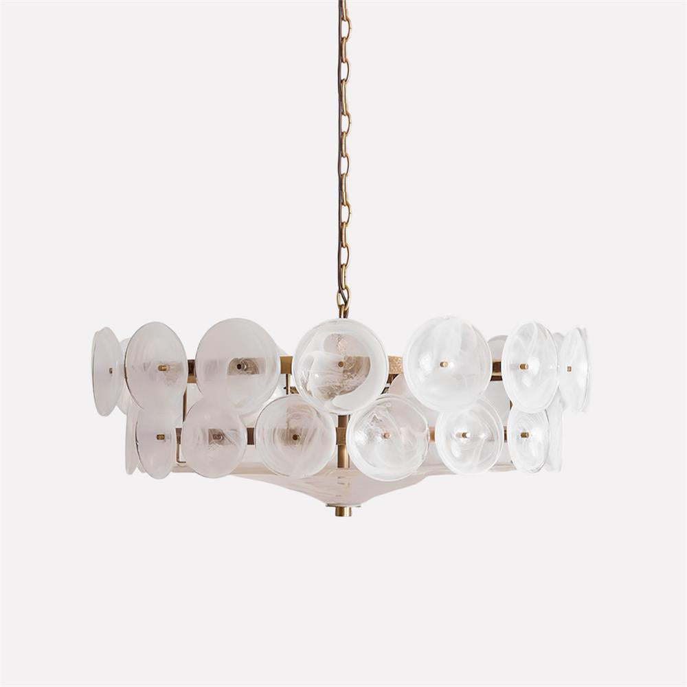 Amber Glass Mid-Century Retro Glass Chandeliers