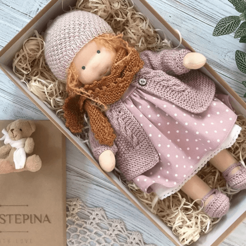 Handcrafted Waldorf Doll Soft Plush Companion for Kids