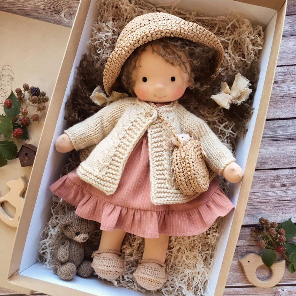 Handcrafted Waldorf Doll Soft Plush Companion for Kids