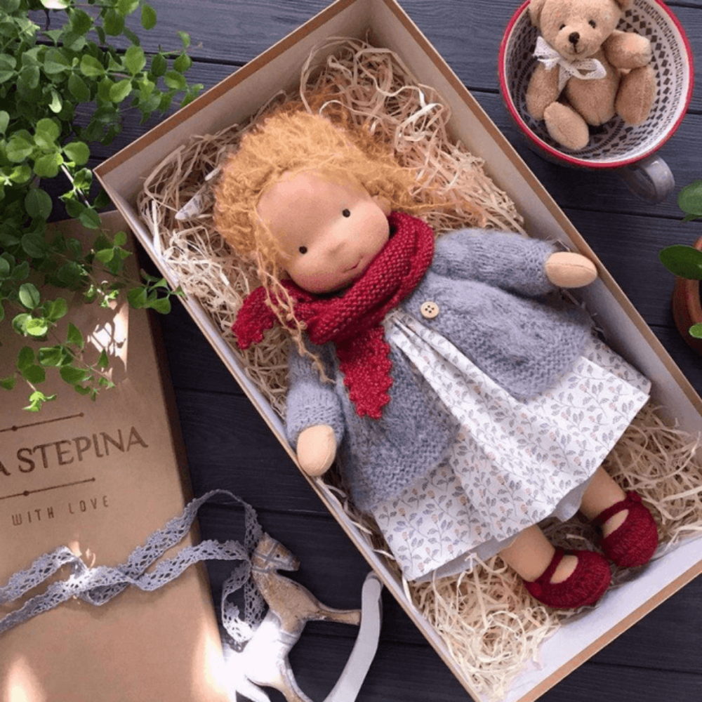 Handcrafted Waldorf Doll Soft Plush Companion for Kids