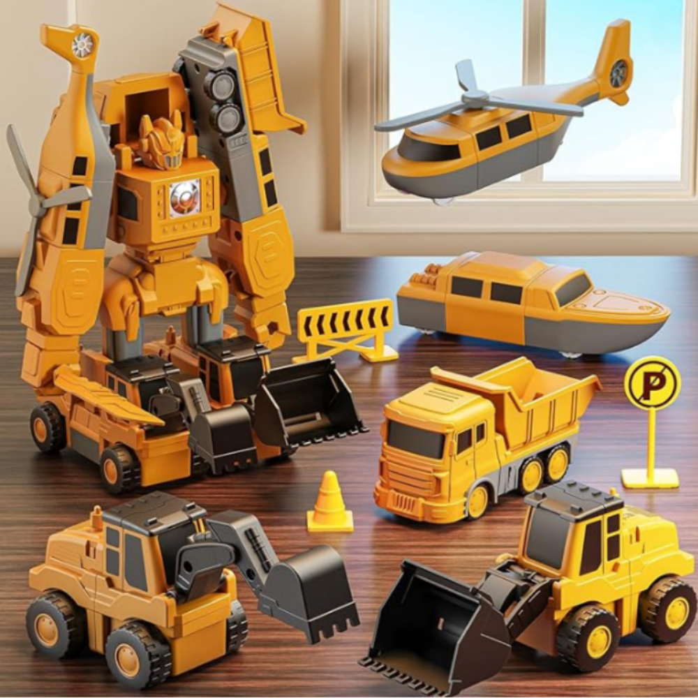 Kids Magnetic Robot Building Set Transforming Vehicle Construction Toy