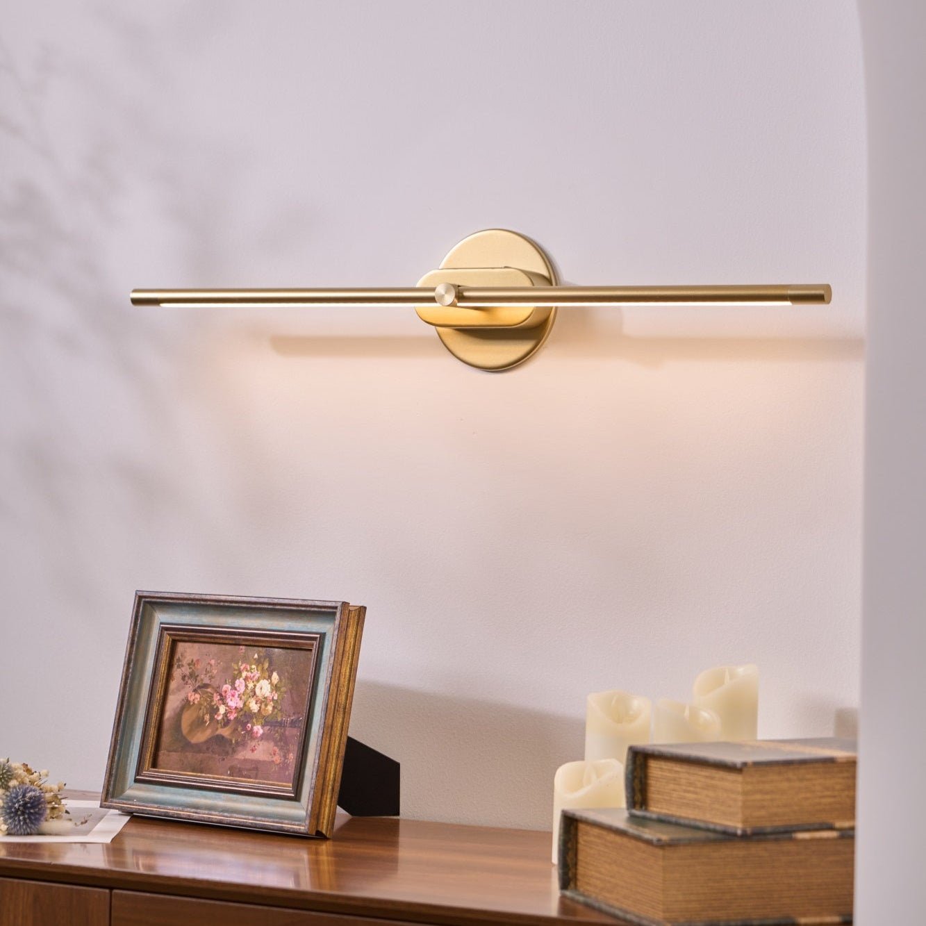 Slim Magnetic Rechargeable LED Wall Light Wireless Adjustable Modern Lighting