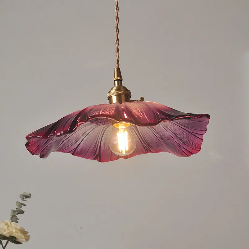 Lichtgevende bloem moderne hanglamp met bloemvormig glas