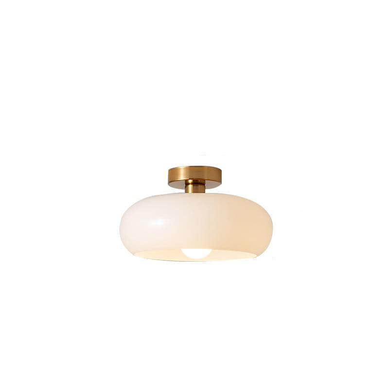 Modern Warm Tinted Round Ceiling Light for Living Room and Bedroom