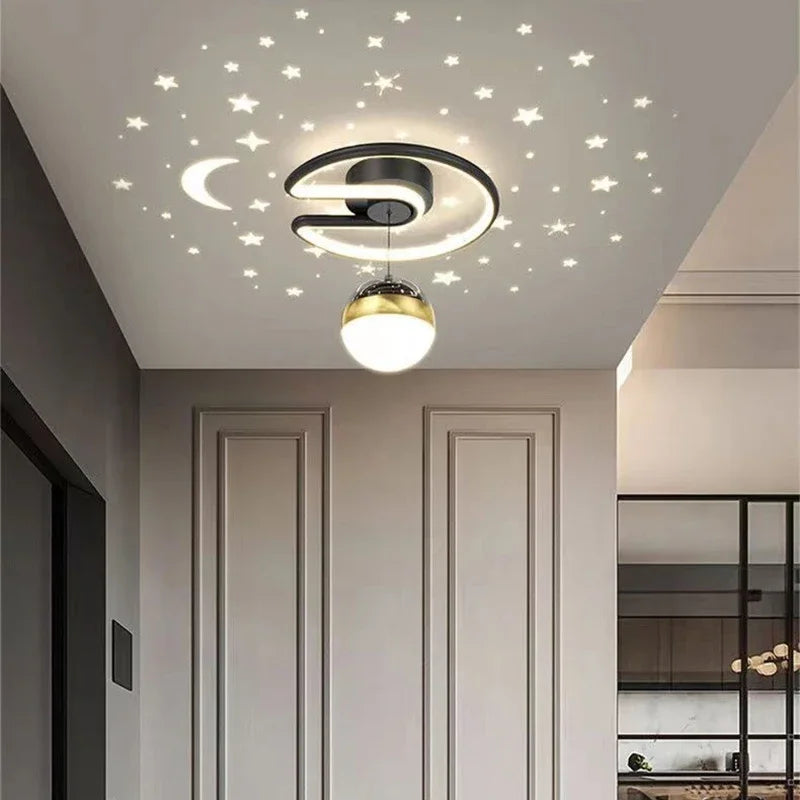 LED Ceiling Light with Starry Sky Effect for Modern Bedroom