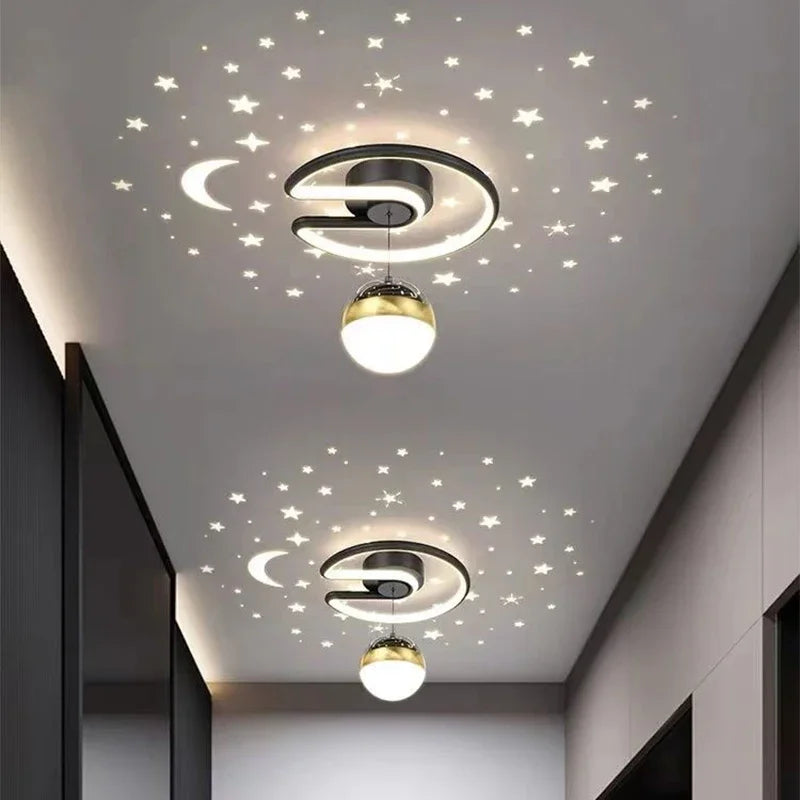 LED Ceiling Light with Starry Sky Effect for Modern Bedroom