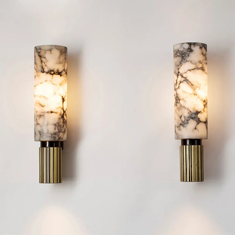 Marbélia wall lamp in marble look
