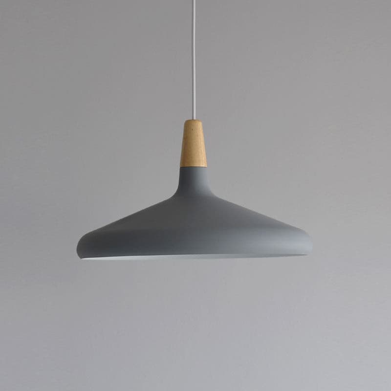 Modern Minimalist Pendant Light with Wood Accent – Ceiling Lamp for Dining & Living Room