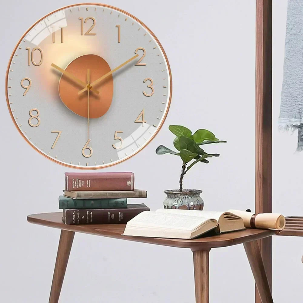 Modern Silent Wall Clock Minimalist Design & Elegant Home Décor
