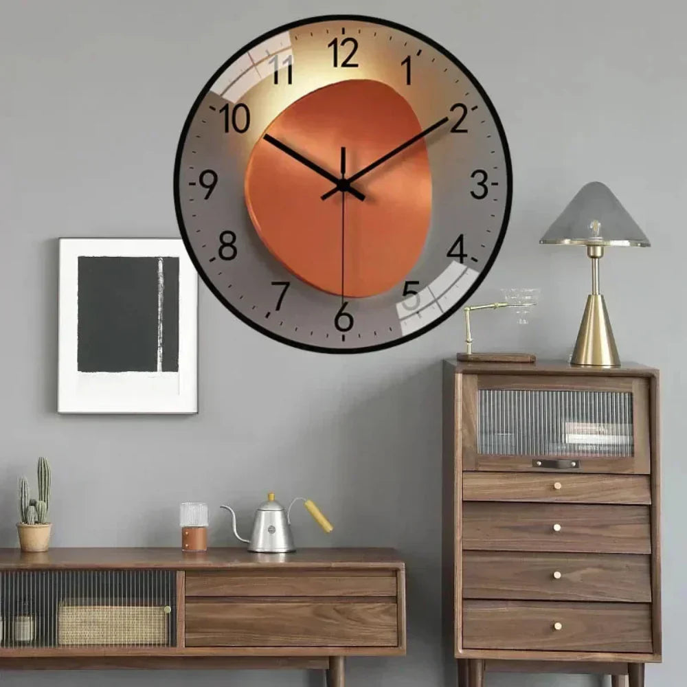 Modern Silent Wall Clock Minimalist Design & Elegant Home Décor