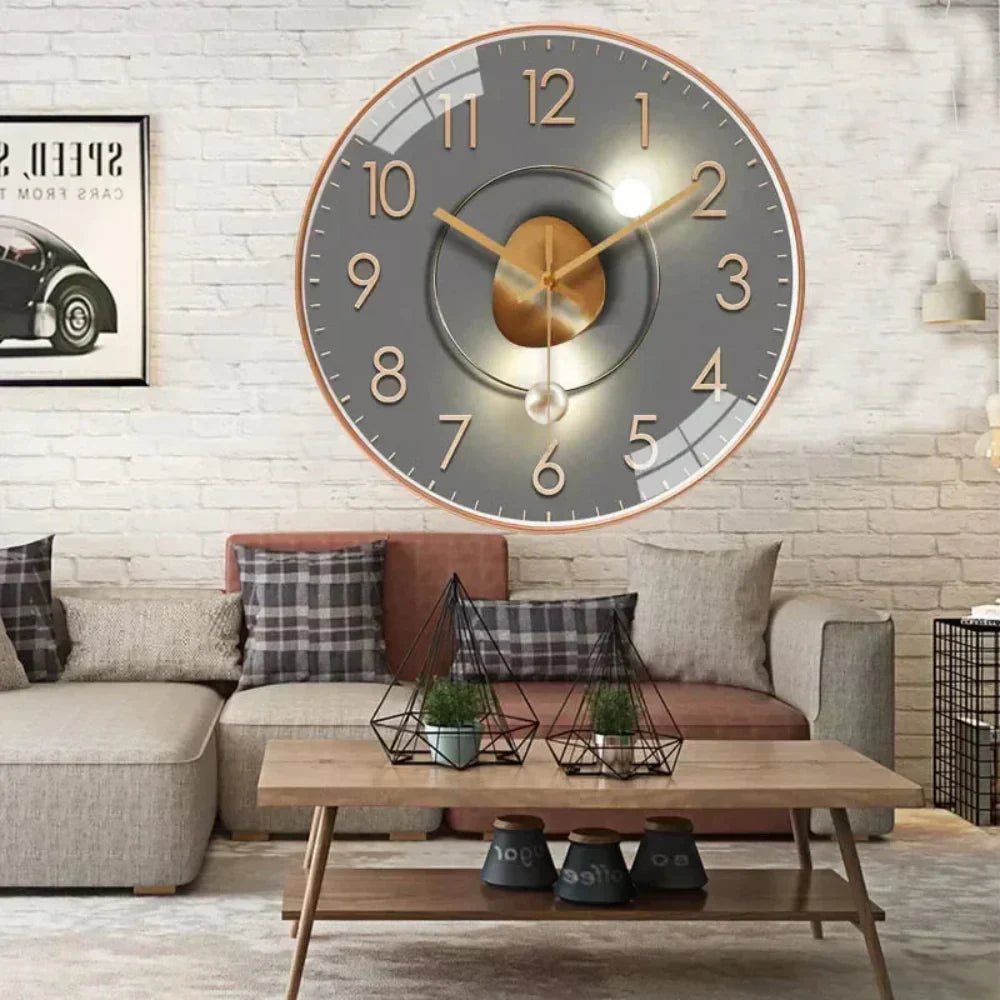 Modern Silent Wall Clock Minimalist Design & Elegant Home Décor