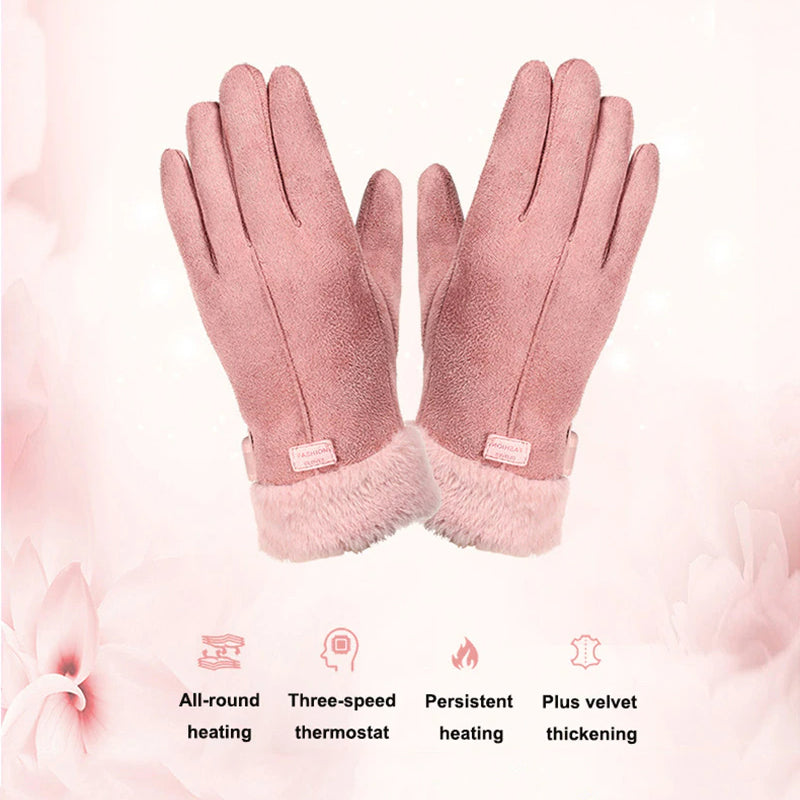 Electric Heated Gloves 5000mAh Adjustable Heat, All-Day Warmth, Touch Use