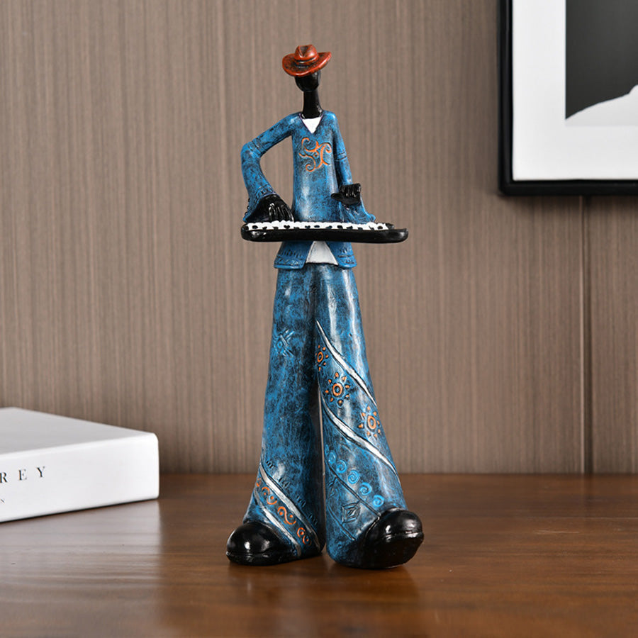 Jazz Music Band Sculpture Retro Decorative Figurine for Home or Office