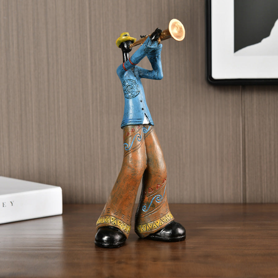 Jazz Music Band Sculpture Retro Decorative Figurine for Home or Office