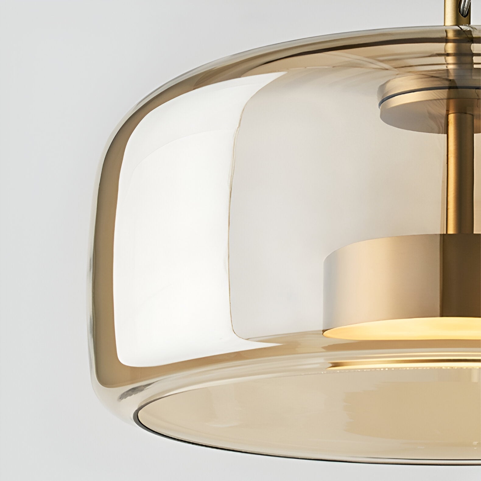 Retro Modern Glass LED Pendant Light Hand-Blown Trio with Adjustable Cord