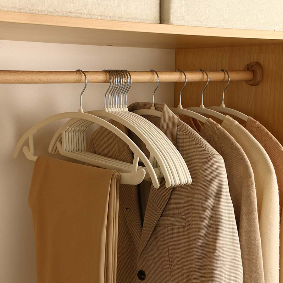 Space-Saving Non-Slip Hangers Slim Clothes Organizer – 10 Pieces