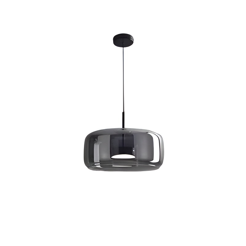 Retro Modern Glass LED Pendant Light Hand-Blown Trio with Adjustable Cord