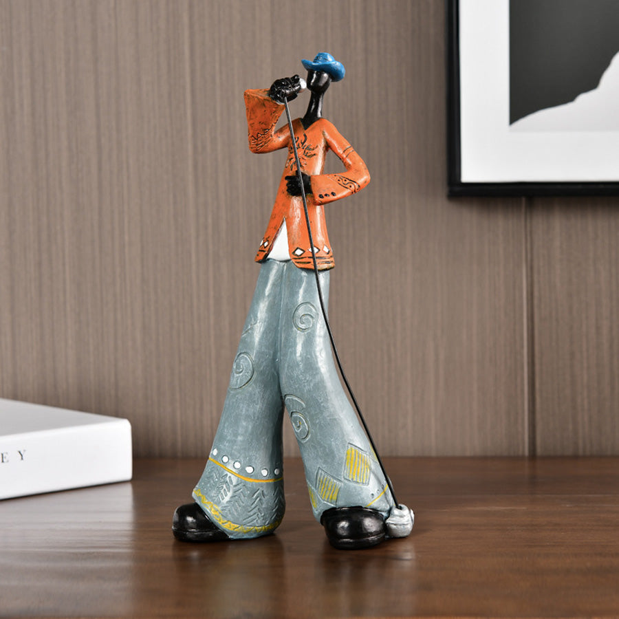 Jazz Music Band Sculpture Retro Decorative Figurine for Home or Office