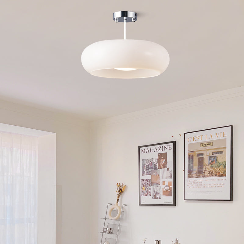 Modern Warm Tinted Round Ceiling Light for Living Room and Bedroom