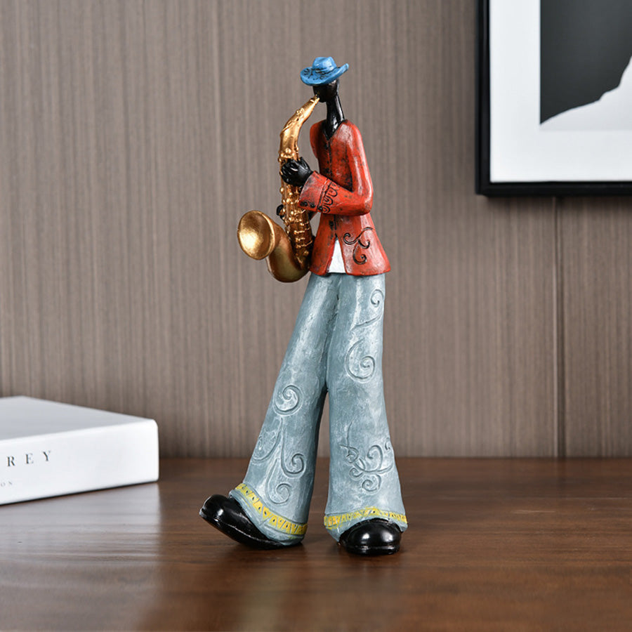 Jazz Music Band Sculpture Retro Decorative Figurine for Home or Office