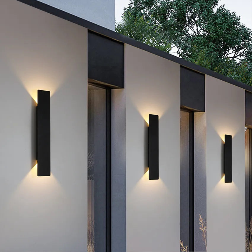 LumaLijn modern weather-resistant outdoor wall lamp with lighting