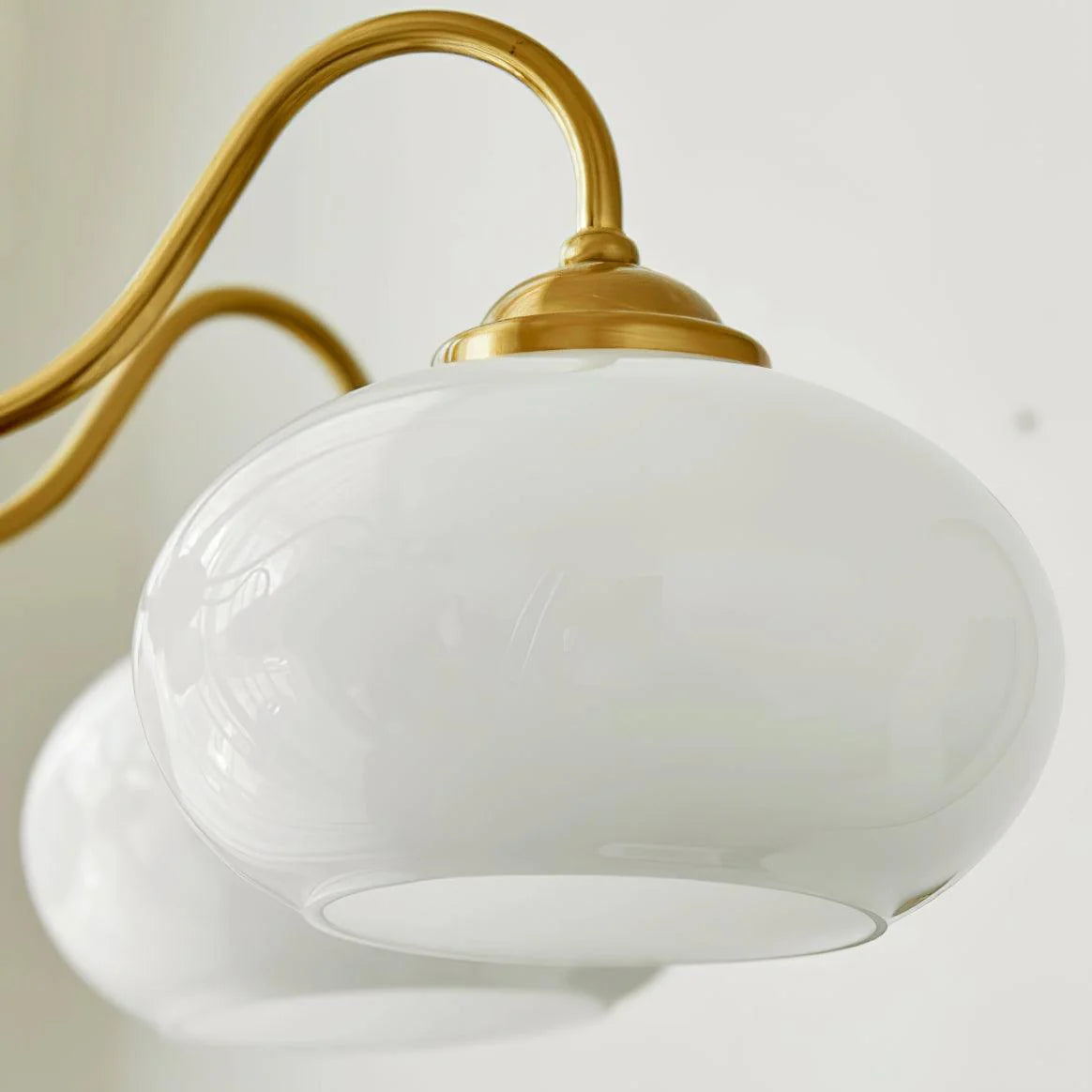 Vintage Wood Glass Mid-Century Retro Glass Chandeliers