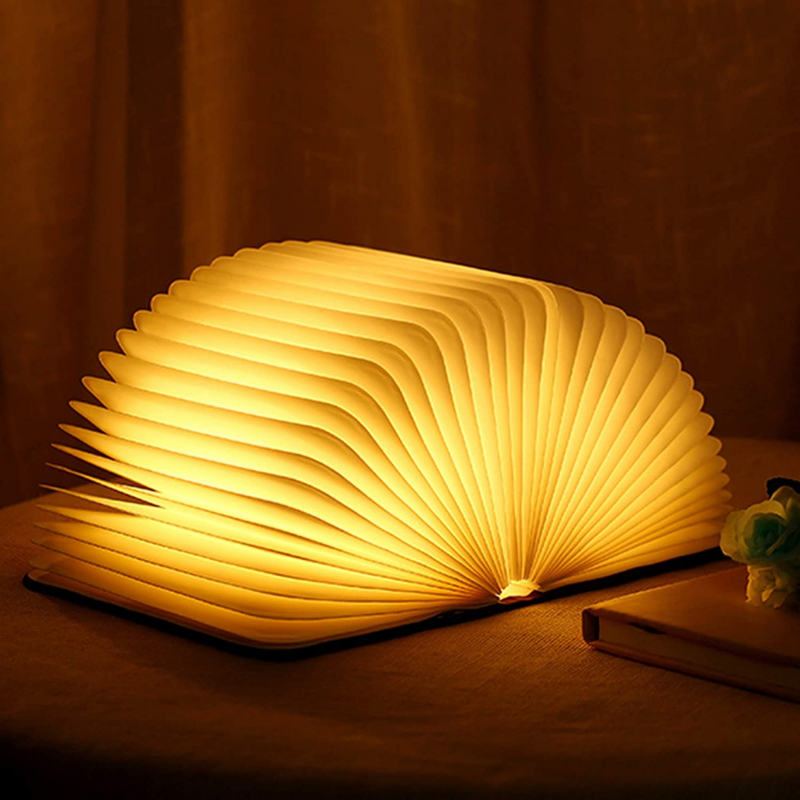 Enchanted Book Lamp Foldable LED Night Light with USB Rechargeable Battery