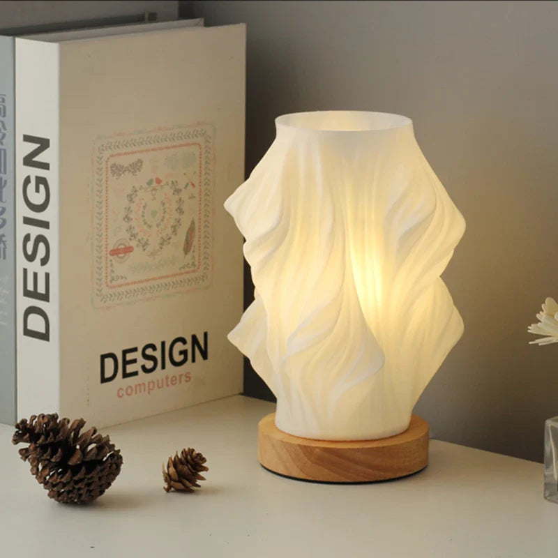 Wavecrest Table Lamp Artistic Ambient Light with Adjustable Warm & Natural Glow