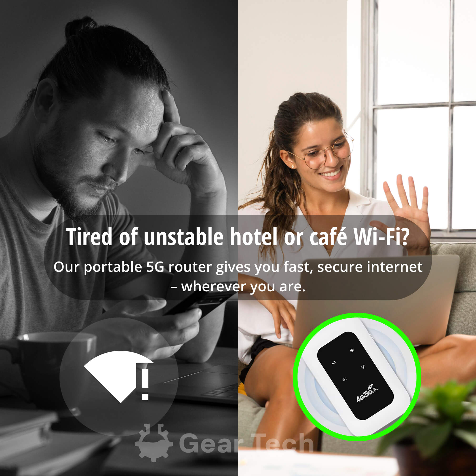5G Portable Wi-Fi Hotspot Secure Mobile Internet for Travel, Camping & Home Use