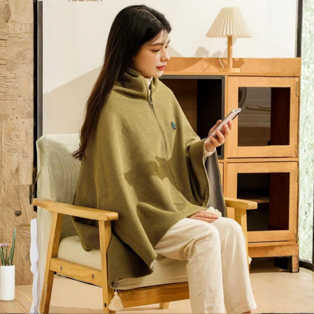 Portable Heating Shawl Stay Cozy at Home or Outdoors