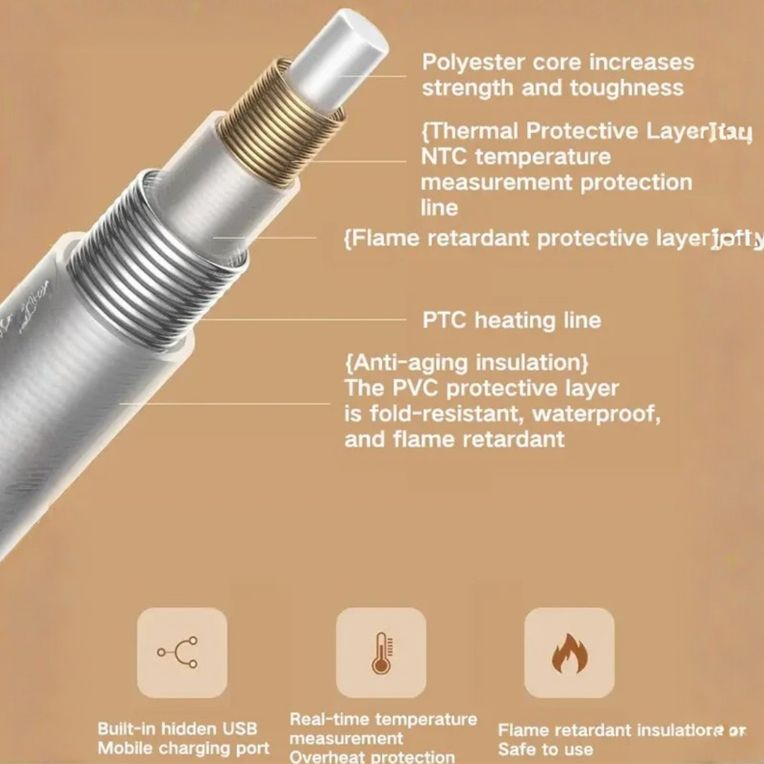 Portable Heating Shawl Stay Cozy at Home or Outdoors