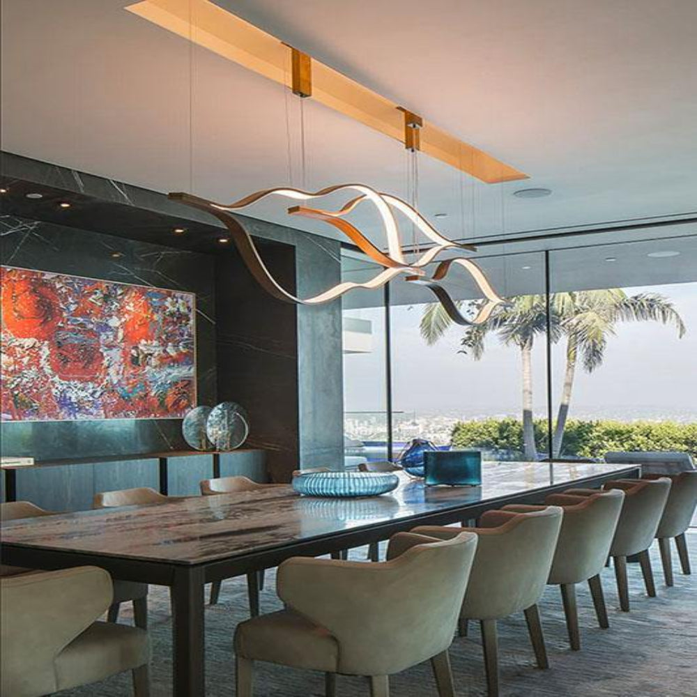 Organic wave pendant lamp