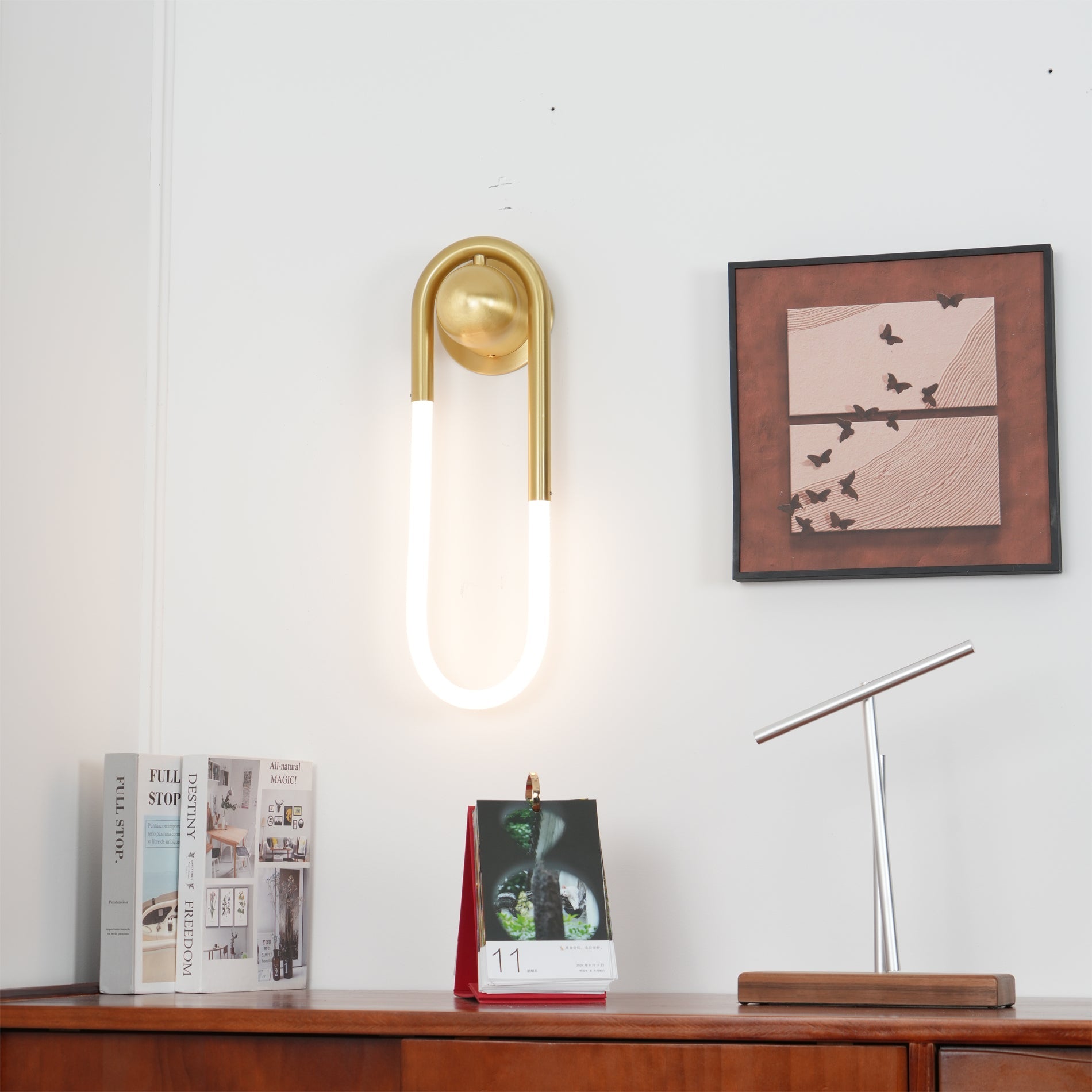 Modern LED Wall Light – Black Loop Design Indoor Fixture