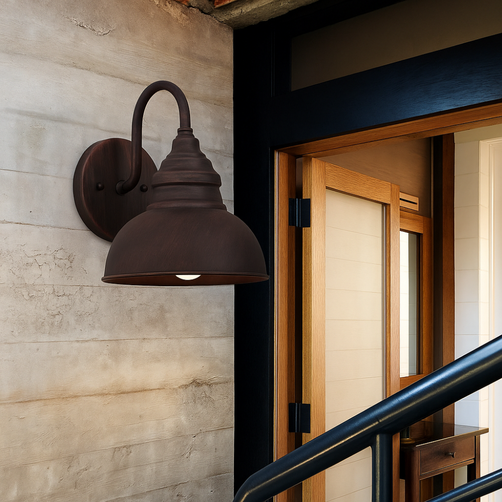 Classic Outdoor Wall Light Antique Black Weather-Resistant Light for Entrance & Terrace