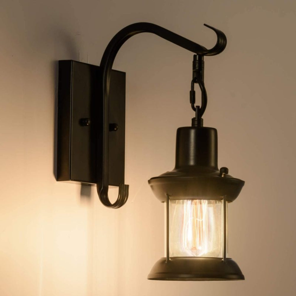 Industrial Farmhouse Vintage Mid-Century Retro Glass Wall Light