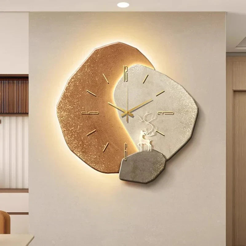 Nordklok Moderne Skandinavische Holzwanduhr