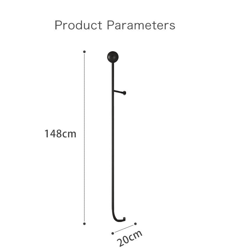 Stylish Wall Clothes Rack Elegant Gold Organizer with 6 Hooks