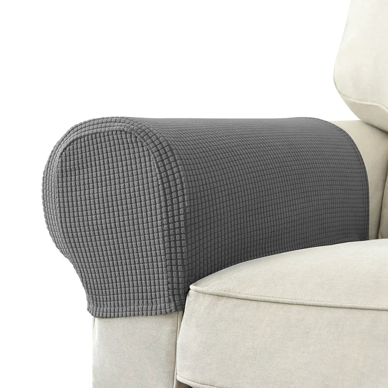 Stretch Armrest Covers Set of 2 Moisture-Resistant Quilted Sofa Protectors