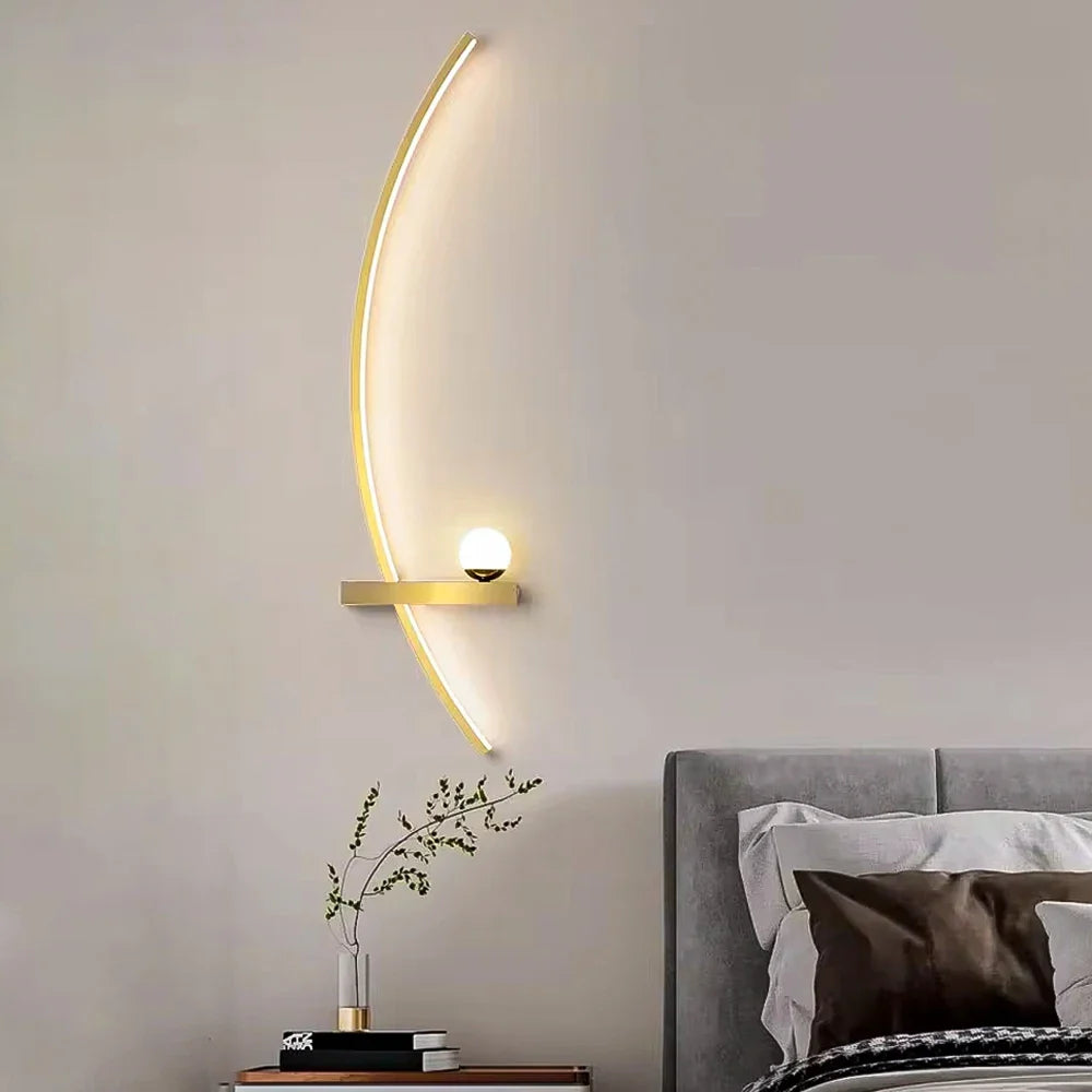 LumaArc modern wall lamp with LED accent