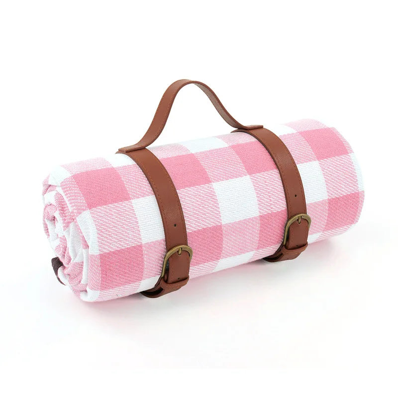 Outdoor Plaid Picnic Blanket Moisture-Protected Foldable Mat