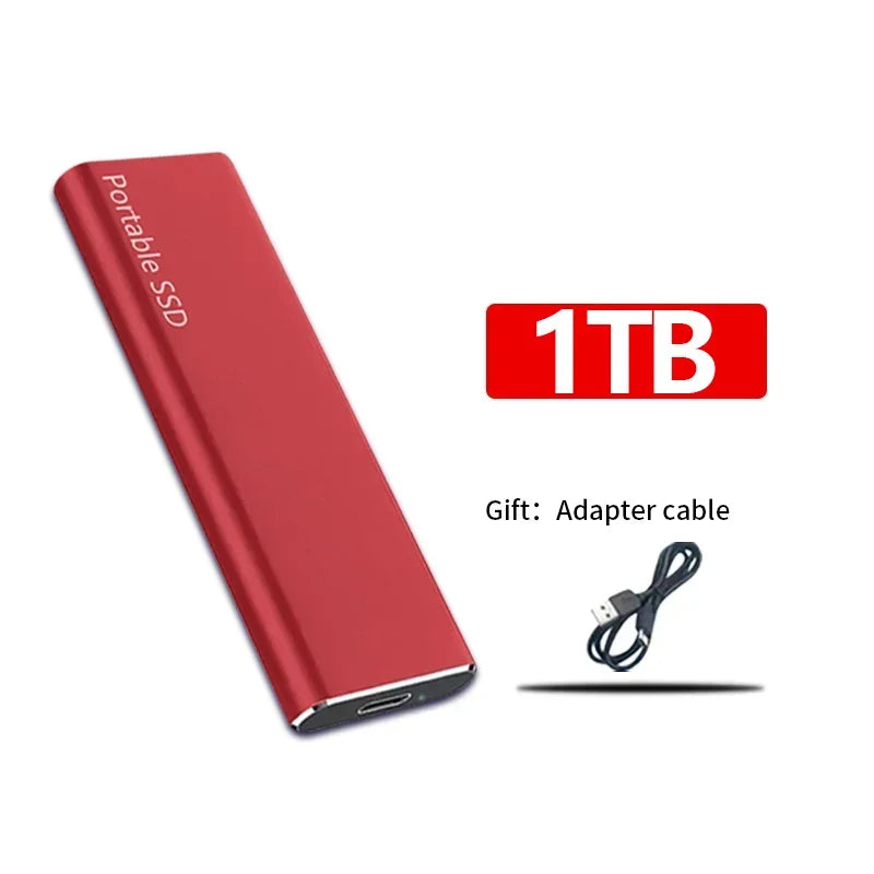 Fast External SSD Hard Drive Modern Compact Portable Storage