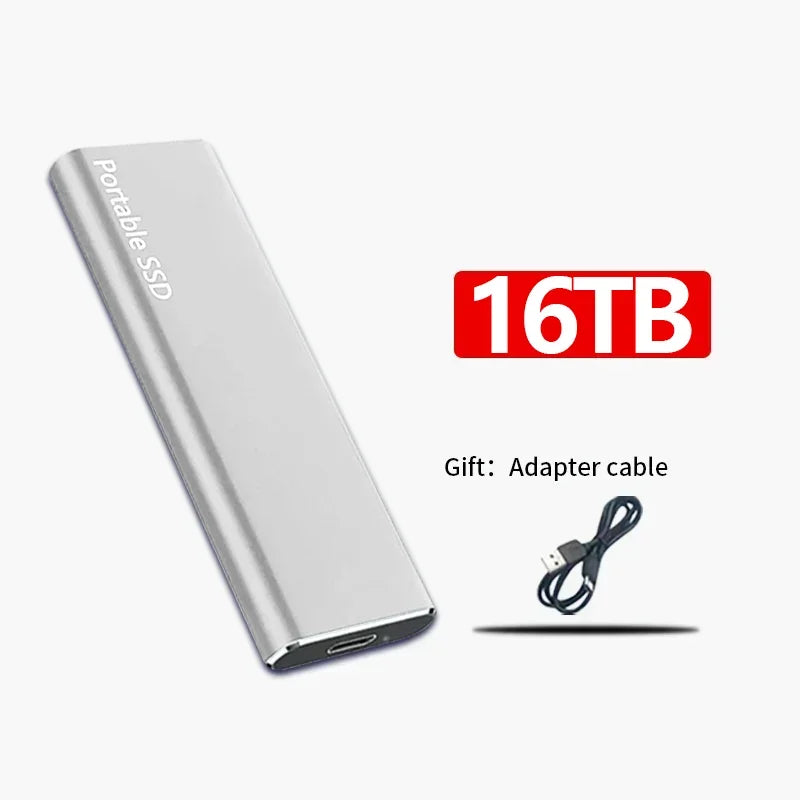 Fast External SSD Hard Drive Modern Compact Portable Storage