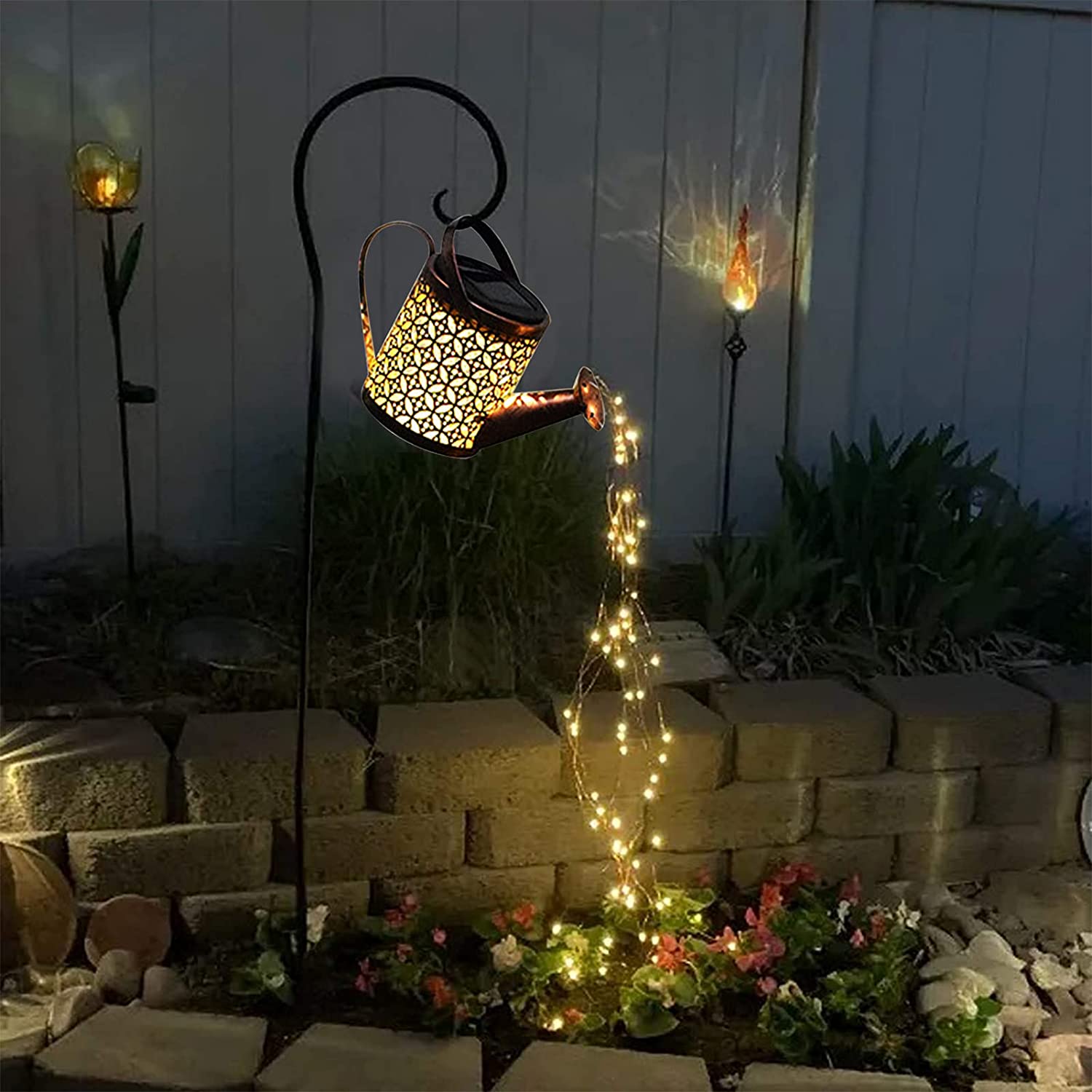 Solar-Powered Star Lantern Weather-Resistant Decorative Garden Lighting