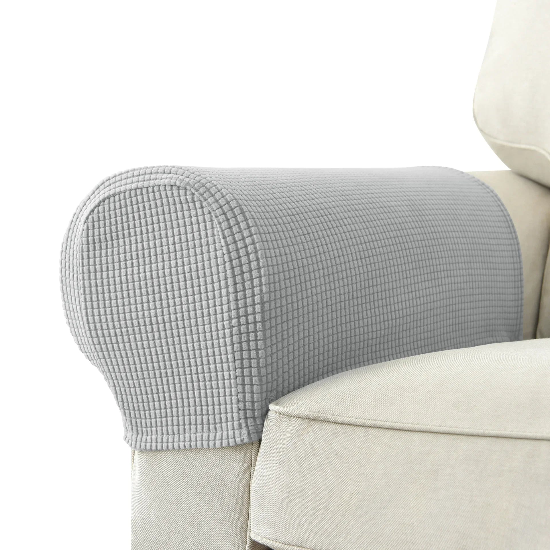 Stretch Armrest Covers Set of 2 Moisture-Resistant Quilted Sofa Protectors