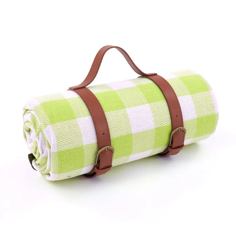 Outdoor Plaid Picnic Blanket Moisture-Protected Foldable Mat