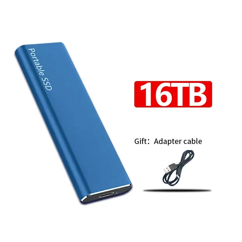Fast External SSD Hard Drive Modern Compact Portable Storage