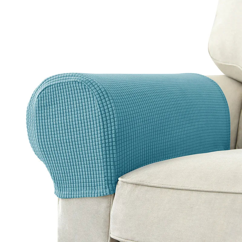 Stretch Armrest Covers Set of 2 Moisture-Resistant Quilted Sofa Protectors