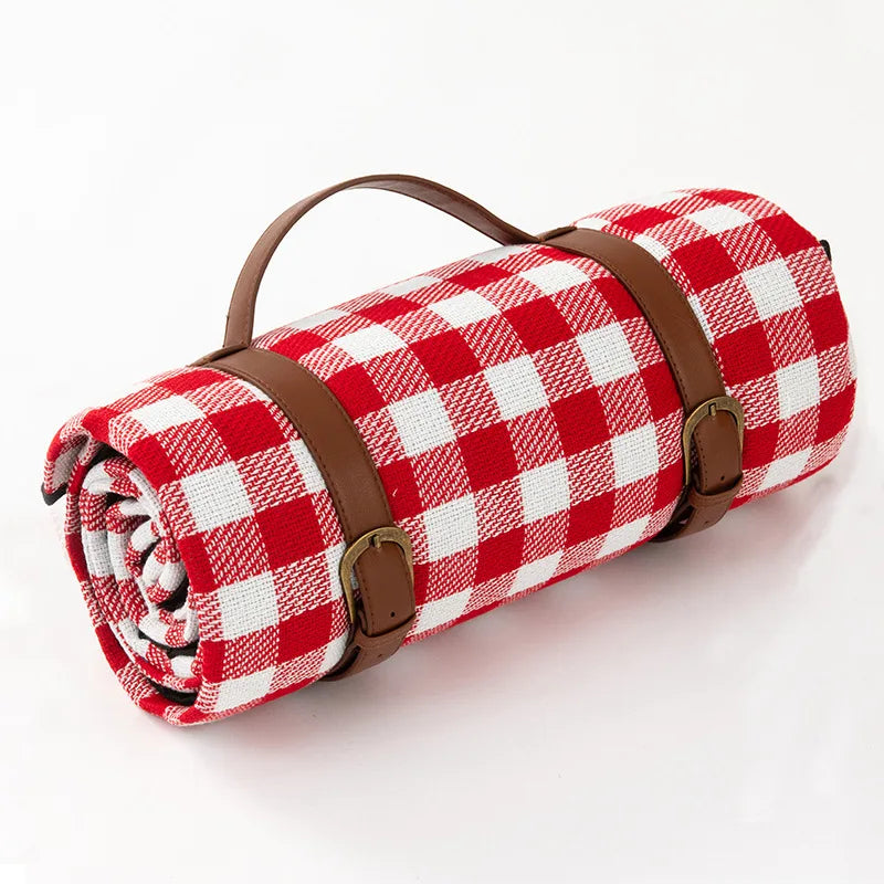 Outdoor Plaid Picnic Blanket Moisture-Protected Foldable Mat