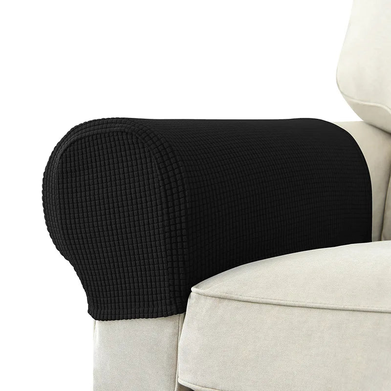 Stretch Armrest Covers Set of 2 Moisture-Resistant Quilted Sofa Protectors